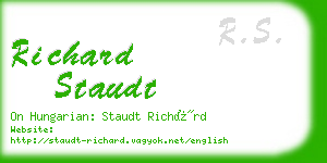 richard staudt business card